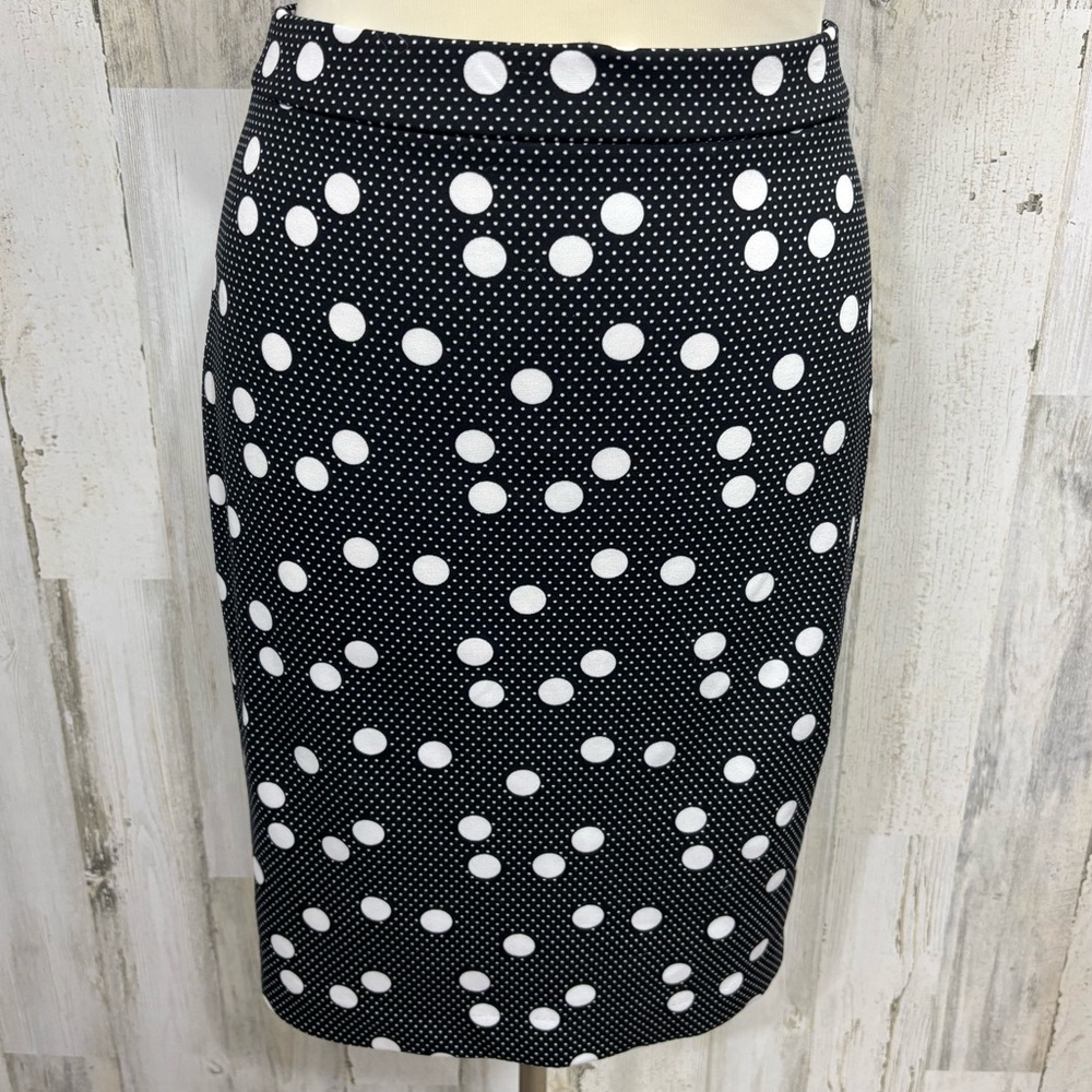 The Limited Black and White‎ Polka Dot Pencil Skirt